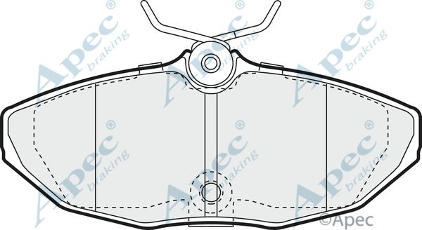 APEC BRAKING Комплект тормозных колодок, дисковый тормоз PAD1226